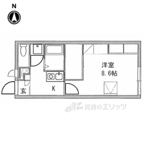 【天理市二階堂上ノ庄町のアパートの間取り】