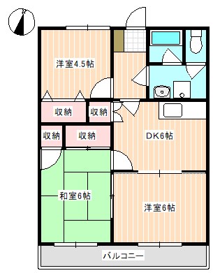 フェリス・一の宮の間取り