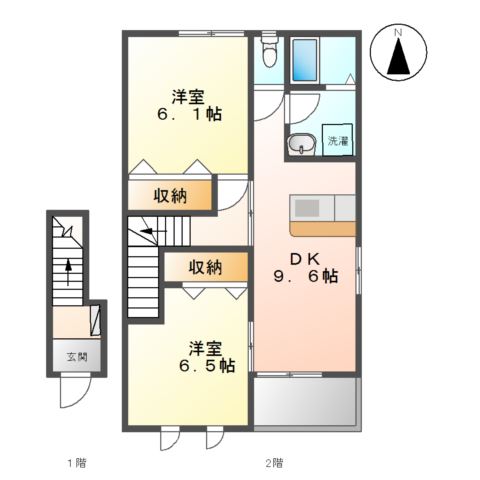 フォレスト鹿妻IIの間取り