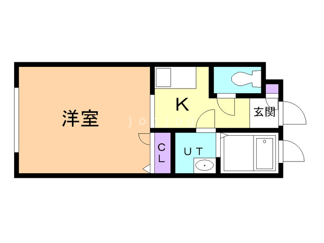 江別市野幌若葉町のマンションの間取り