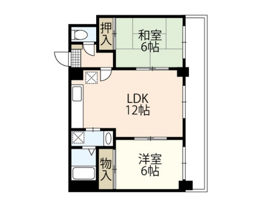 広島市南区翠のマンションの間取り