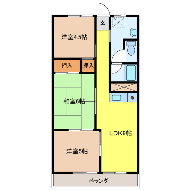 セントラルハイツの間取り