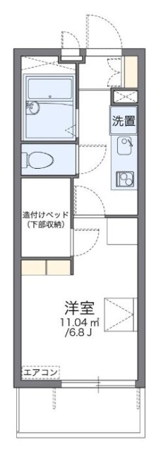 レオパレスＳｅａＳｉｄｅ須磨の間取り