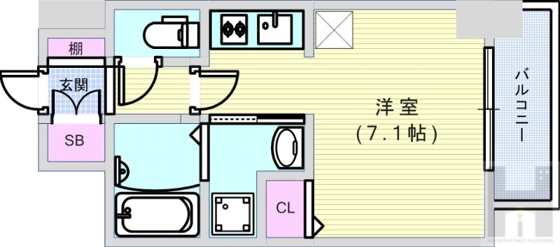 セイワパレス玉造駅上の間取り