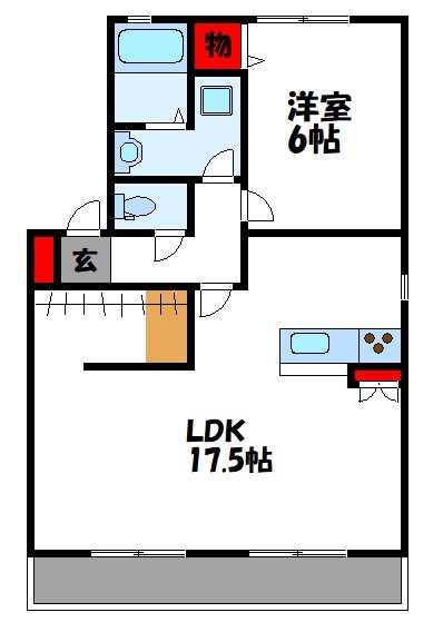 古賀市舞の里のアパートの間取り