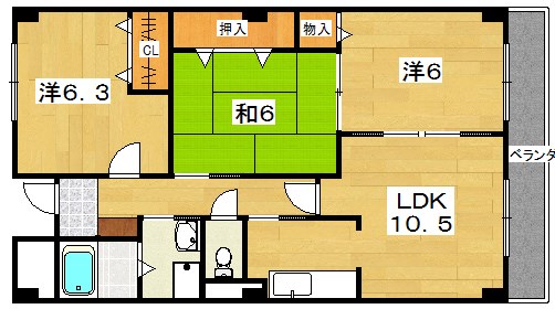 【ソレアード天野が原の間取り】