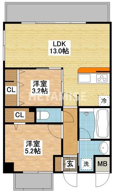 長崎市戸町のマンションの間取り