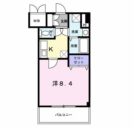 広島市佐伯区利松のマンションの間取り