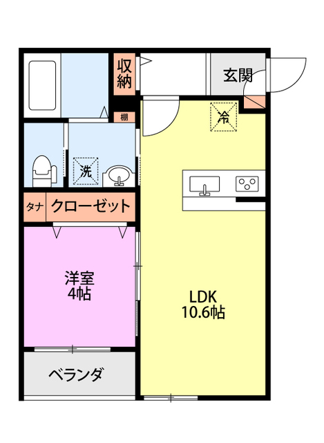 Rooms紫竹の間取り