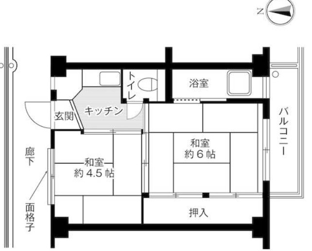 ビレッジハウス 相筋 1号棟の間取り