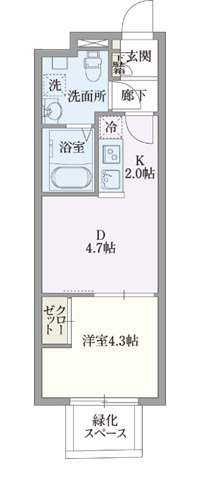 グローリオシェルト志村坂上の間取り