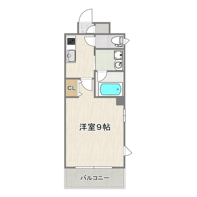 熊本市中央区船場町のマンションの間取り