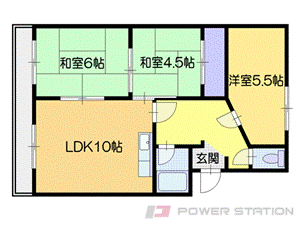 【札幌市白石区本通のマンションの間取り】