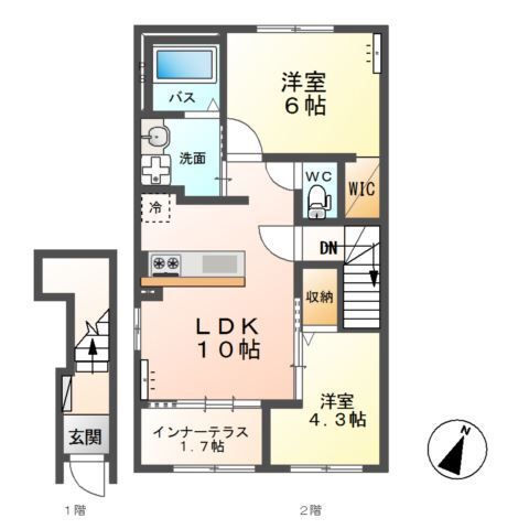 仮）スターテラスII栃木市大町の間取り