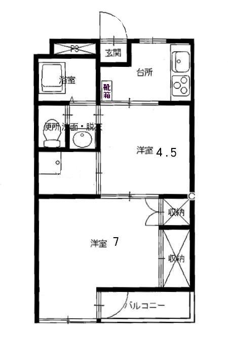 サングレイスえのくまA棟の間取り