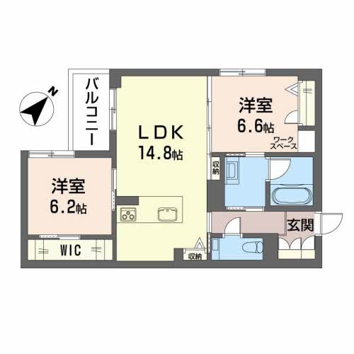 シャーメゾンステージ東鷹匠の間取り