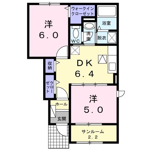 サンリットＢの間取り