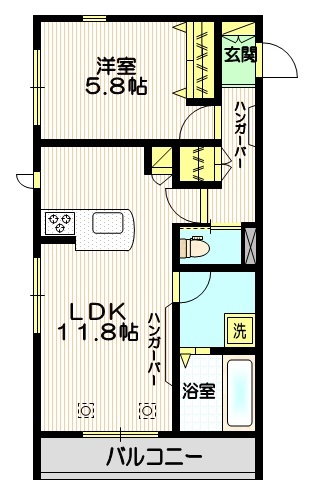 ルミエール東岸町Ｂの間取り