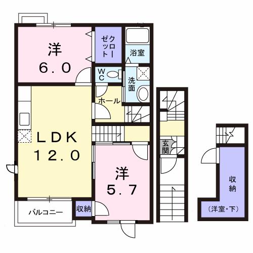 フォンテーヌＣの間取り