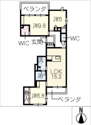 セレーノ御器所の間取り