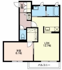 松本市大字島内のアパートの間取り