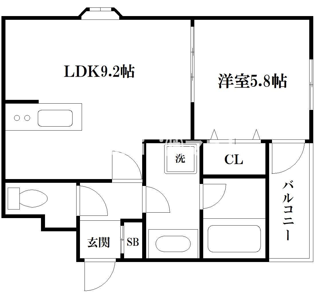 エスアパートメント城北公園通の間取り