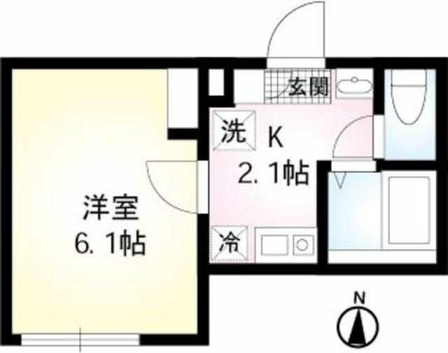 川崎市川崎区浅田のアパートの間取り