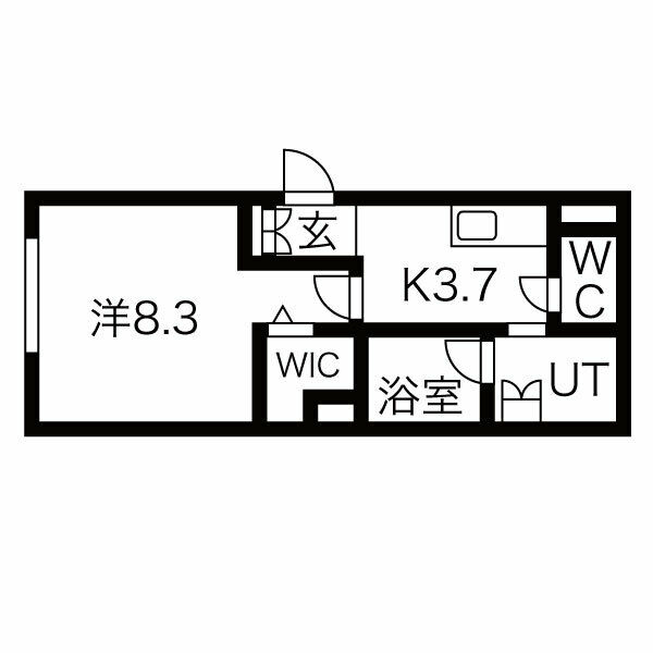 春日井市角崎町のアパートの間取り