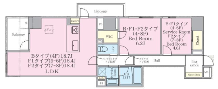 横浜市青葉区榎が丘のマンションの間取り