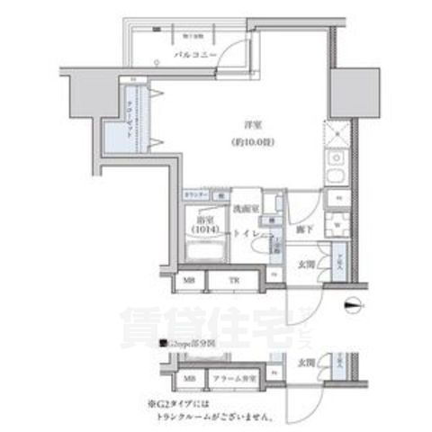 名古屋市中区新栄のマンションの間取り