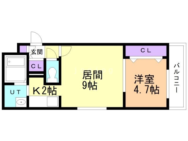 北広島市稲穂町西のマンションの間取り