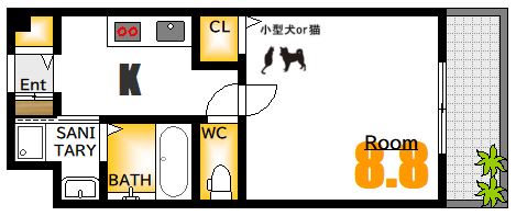 広島市西区観音本町のマンションの間取り