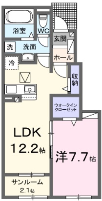 カーサ　フィオーレの間取り