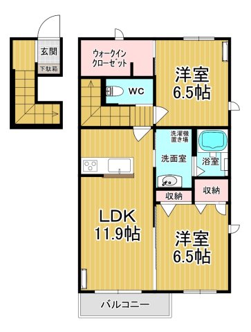パームガーデンＢの間取り