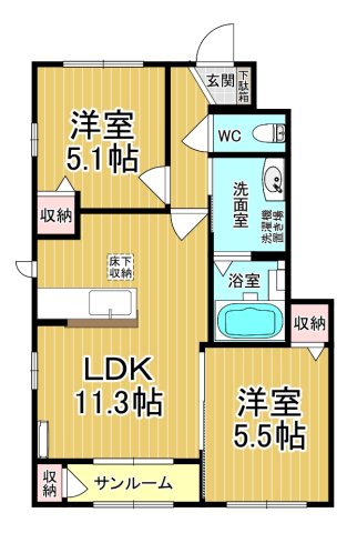 ヴィラフェリーチェII壱番館の間取り