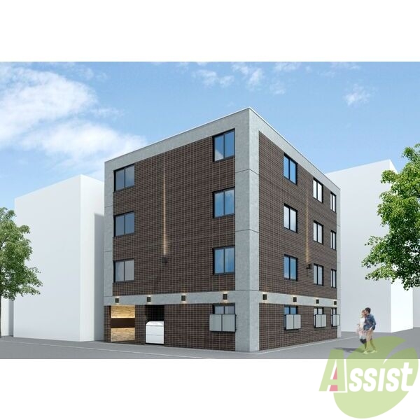 建物外観　外観予想パース　札幌市豊平区平岸「ラフィーネ平岸III」