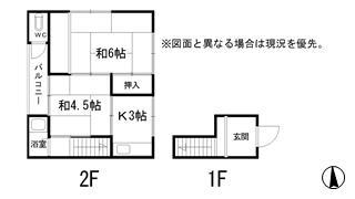 伊伝居土居アパートの間取り