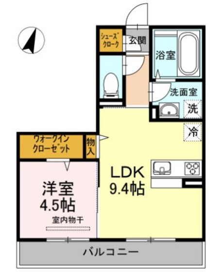 岡山市北区御津野々口のアパートの間取り