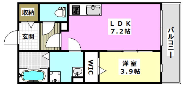 茨木市新中条町のアパートの間取り