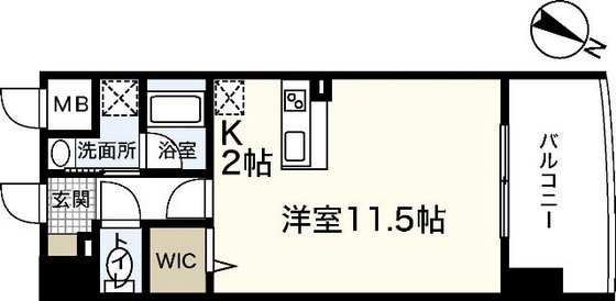 広島市中区宝町のマンションの間取り