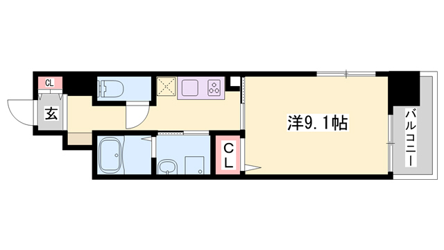 クレール姫路の間取り