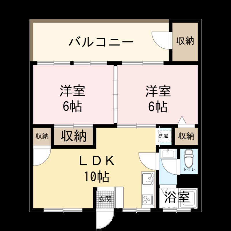 沼津市千本西町のマンションの間取り