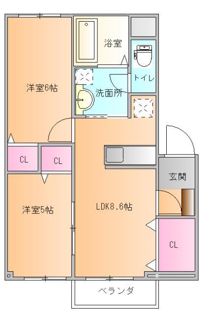 エスポワール松ヶ丘の間取り