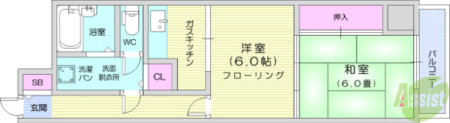 グランドール大和町の間取り