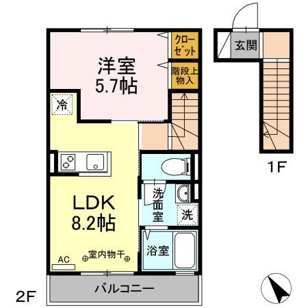 Ｄ－ｒｏｏｍ壬生の間取り