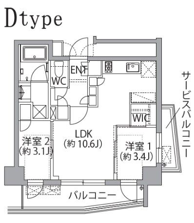 レスピール蓮根の間取り