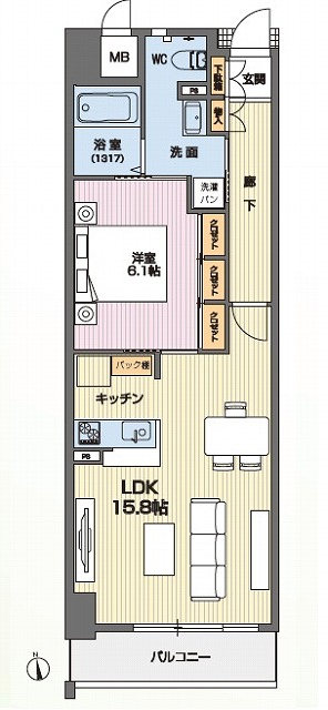 キャッスルコート博労町の間取り