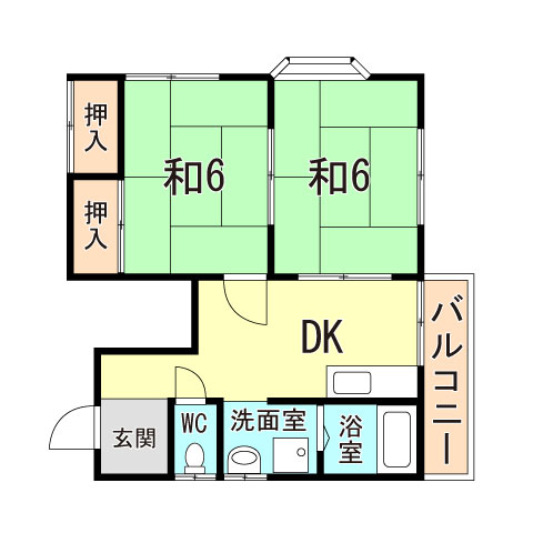 伊丹市野間北のアパートの間取り