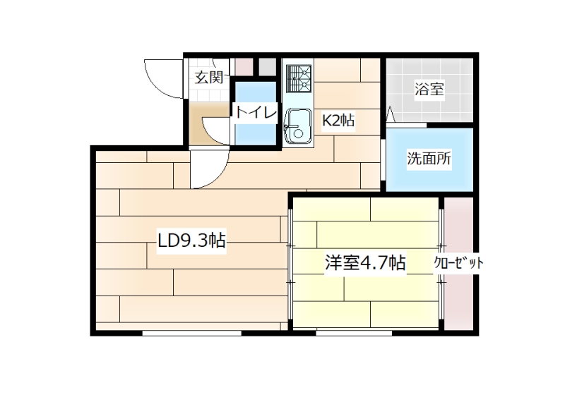 【江別市野幌町のマンションの間取り】