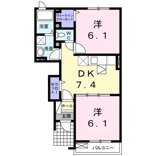 【津市香良洲町のアパートの間取り】